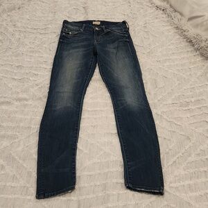 Dark wash Mother "the looker" skinny jeans in Double Trouble size 25!